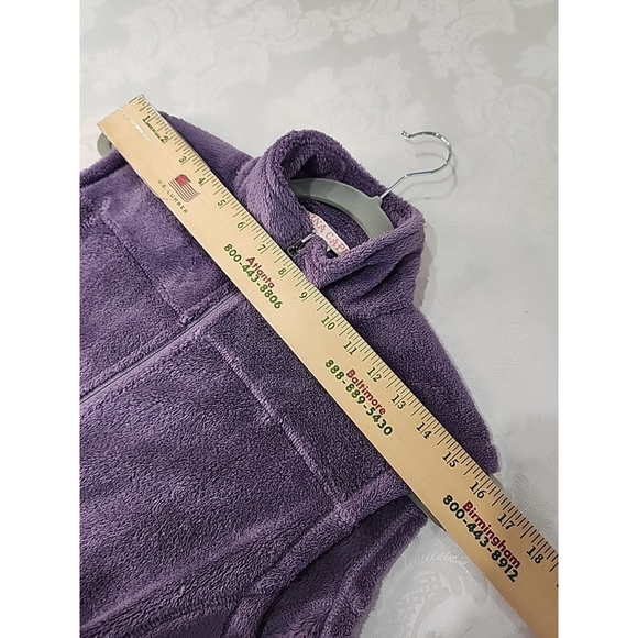 Nina Capri Womens Fleece Vest Purple Full Zip Sleeveless Sz M - Picture 4 of 7